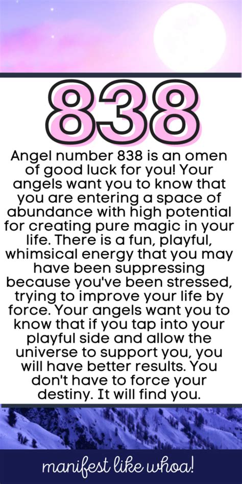 what does angel number 838 mean|838 Angel Number Meaning, Twin Flame, Love,。